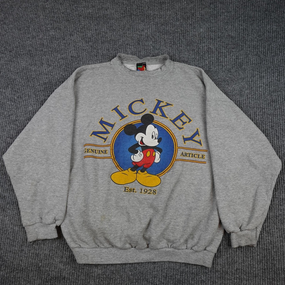 Vintage Mickey Unlimited Mickey Mouse Sweatshirt Mens XL Gray Fleece